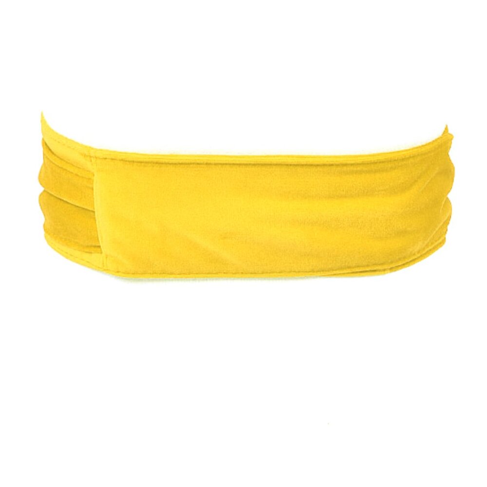 BNWT Brand New Yellow Velvet Wrap Belt Obi Belt - Picture 3 of 4